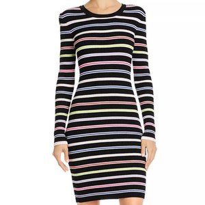 Milly Multi-Stripe Mini Sweater Dress
